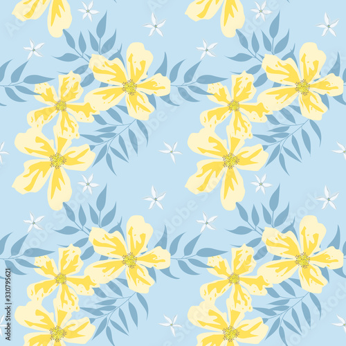 Seamless floral pattern. Background in small flowers for textiles  fabrics  cotton fabric  covers  wallpaper  print  gift wrapping  postcard  scrapbooking.