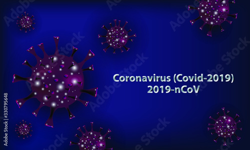 Coronavirus cell, 2019-nCoV. wuhan pathogen respiratory coronavirus 2019-nCoV in a world, Dangerous chinese nCoV coronavirus cause mysterious viral in China (Wuhan City)