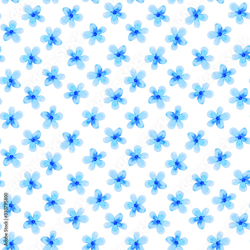 Seamless floral pattern. Background in small flowers for textiles, fabrics, cotton fabric, covers, wallpaper, print, gift wrapping, postcard, scrapbooking.