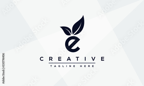 Modern unique creative letter E logo design, Minimalist E initial based vector icon.