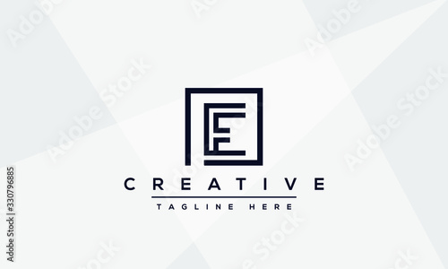 Modern unique creative letter E logo design, Minimalist E initial based vector icon.