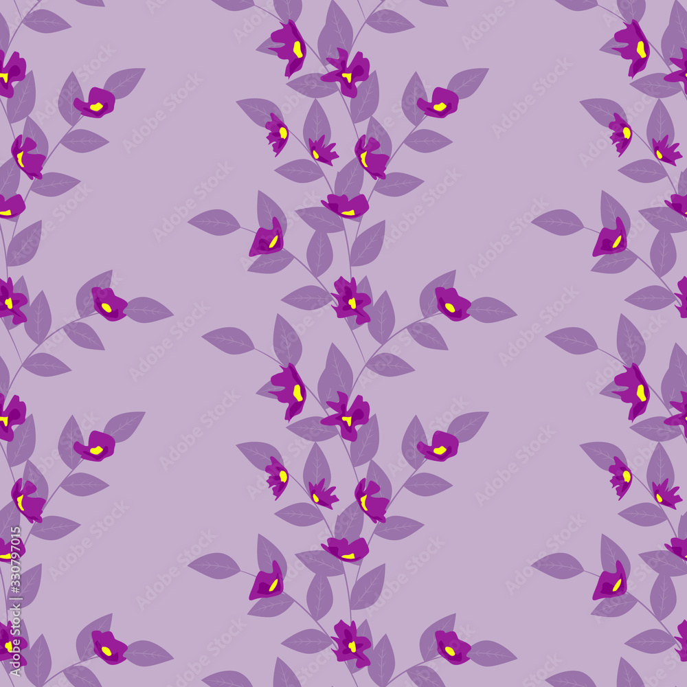 Fototapeta premium Seamless floral pattern. Background in small flowers for textiles, fabrics, cotton fabric, covers, wallpaper, print, gift wrapping, postcard, scrapbooking.