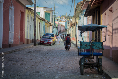 rickshaw in a street of Trinidad de Cuba © Giulia