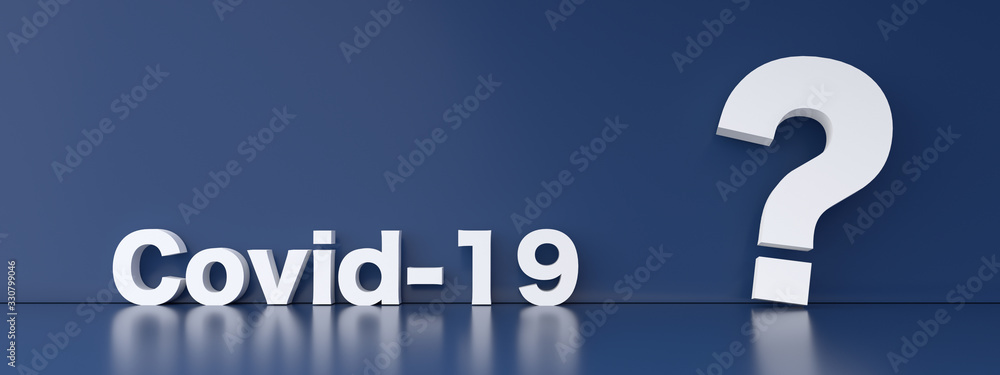 question mark in front of a color wall background. Corona Covid-19 Virus concept - 3D Rendering. question mark in front of a color wall background. Corona Covid-19 Virus concept - 3D Rendering.