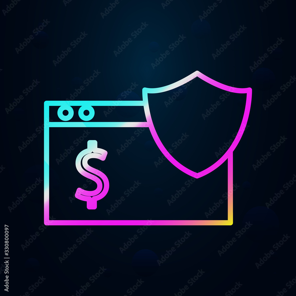 browser cyber security in nolan style icon. Simple thin line, outline vector of finance and chart icons for ui and ux, website or mobile application browser cyber security in nolan style icon. Simple thin line, outline vector of finance and chart icons for ui and ux, website or mobile application