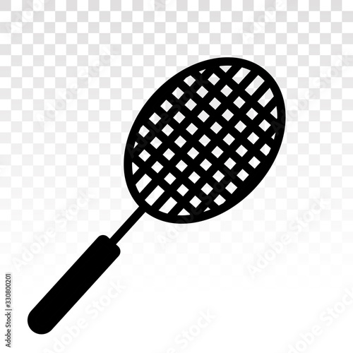 Badminton racquet vector flat icons for sports apps and websites