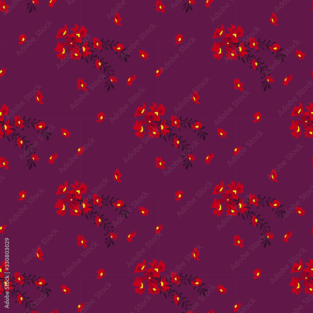 Seamless floral pattern. Background in small flowers for textiles, fabrics, cotton fabric, covers, wallpaper, print, gift wrapping, postcard, scrapbooking. Seamless floral pattern. Background in small flowers for textiles, fabrics, cotton fabric, covers, wallpaper, print, gift wrapping, postcard, scrapbooking.
