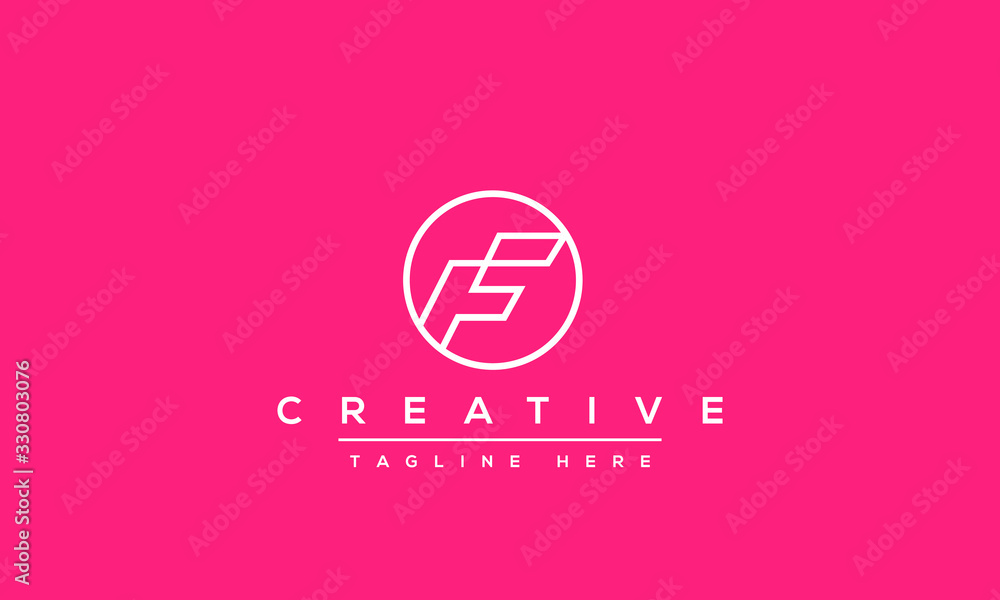 Modern unique creative alphabet  letter F logo design, Minimalist F monogram initial based vector icon.