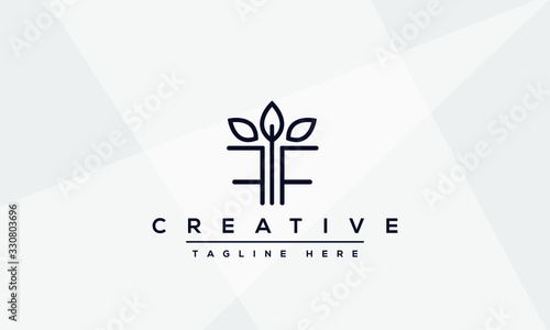 Modern unique creative alphabet  letter F logo design, Minimalist F monogram initial based vector icon.