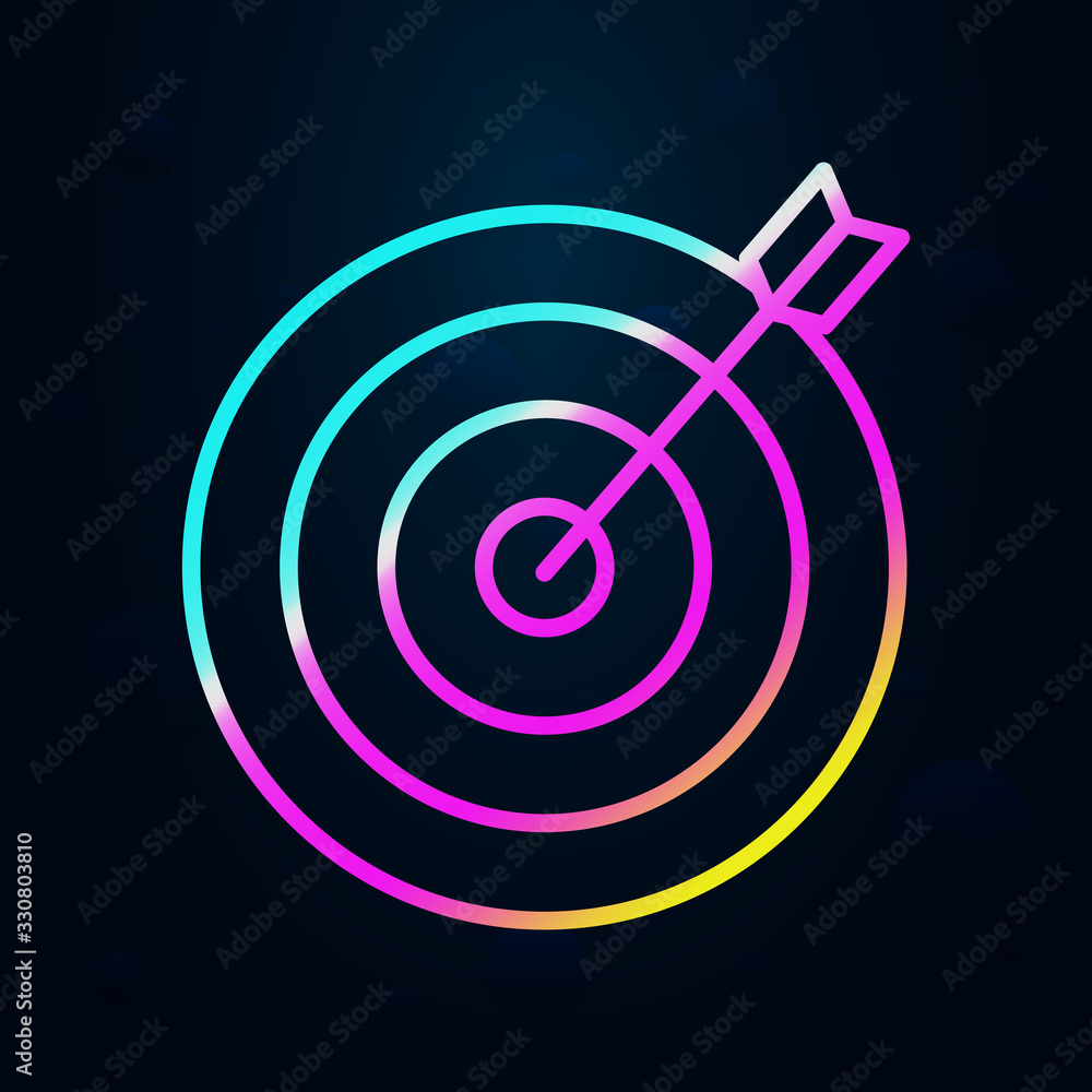 aim in nolan style icon. Simple thin line, outline vector of finance and chart icons for ui and ux, website or mobile application aim in nolan style icon. Simple thin line, outline vector of finance and chart icons for ui and ux, website or mobile application