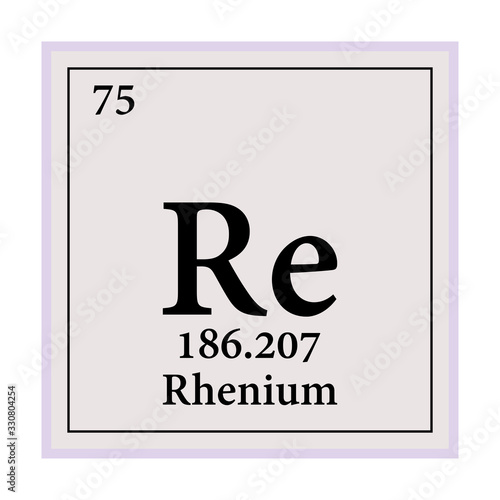Rhenium Periodic Table of the Elements Vector illustration eps 10.