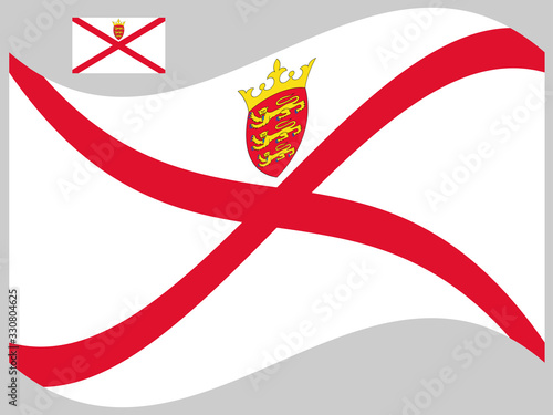 Wave Bailiwick of Jersey flag vector