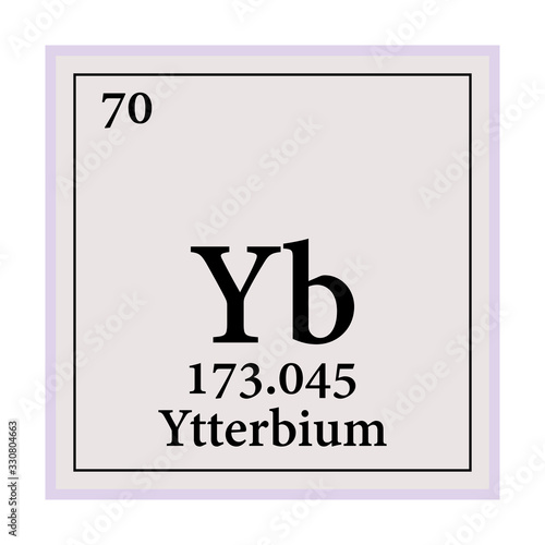Ytterbium Periodic Table of the Elements Vector illustration eps 10.