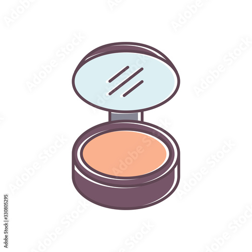 compact powder vector icon in trendy flat design
