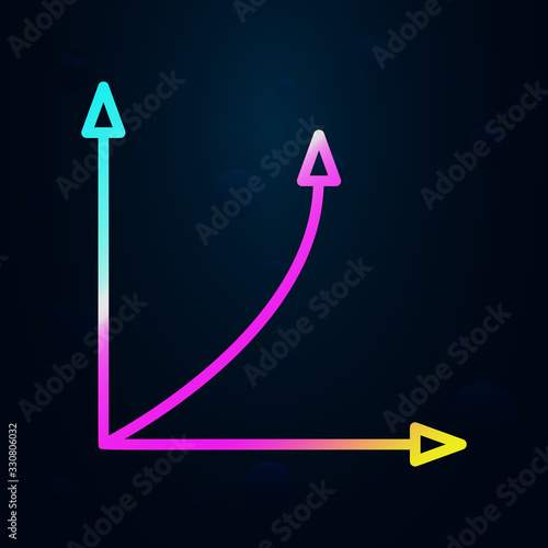 up chart in nolan style icon. Simple thin line, outline vector of finance and chart icons for ui and ux, website or mobile application