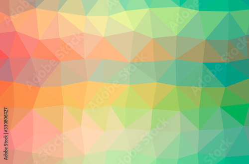 Illustration of abstract Orange  Yellow horizontal low poly background. Beautiful polygon design pattern.