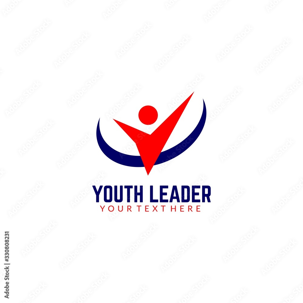 Fototapeta premium Abstract logo youth organization activity template