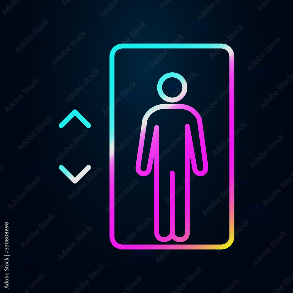 elevator in nolan style icon. Simple thin line, outline vector of hotel icons for ui and ux, website or mobile application elevator in nolan style icon. Simple thin line, outline vector of hotel icons for ui and ux, website or mobile application