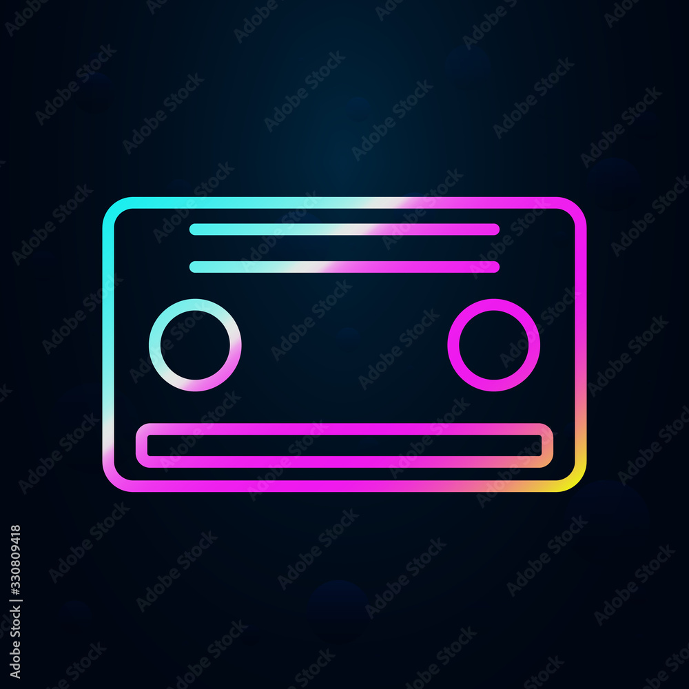 cassette in nolan style icon. Simple thin line, outline vector of Music icons for ui and ux, website or mobile application cassette in nolan style icon. Simple thin line, outline vector of Music icons for ui and ux, website or mobile application