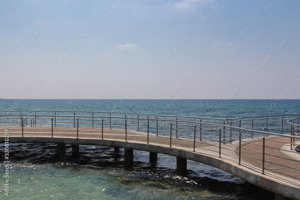 Fototapeta premium Embankment of Mediterranean sea in Ayia Napa.