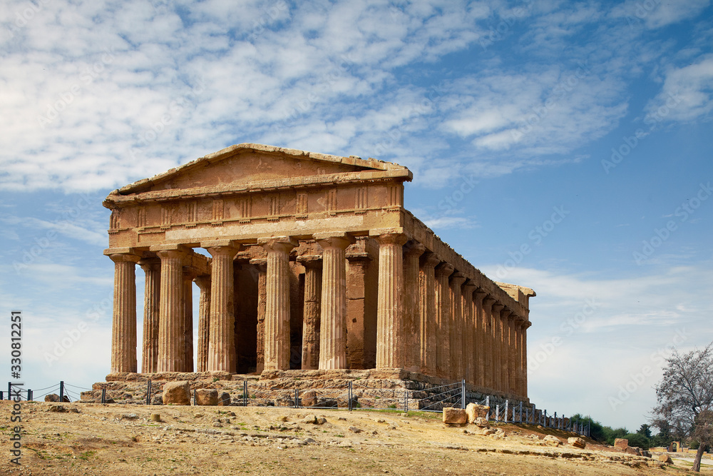 Agrigento, Italy, Valley of the Temples, Temple of Concordia_03, very important unesco archaeological site, nobody	