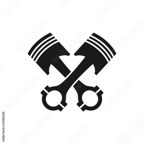 engine piston icon vector logo template