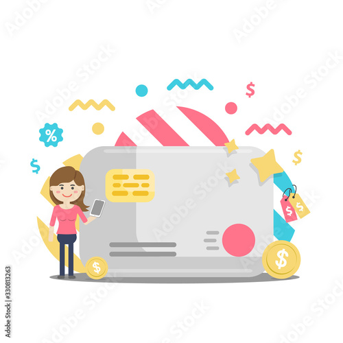 Online payment. Payment by credit card.