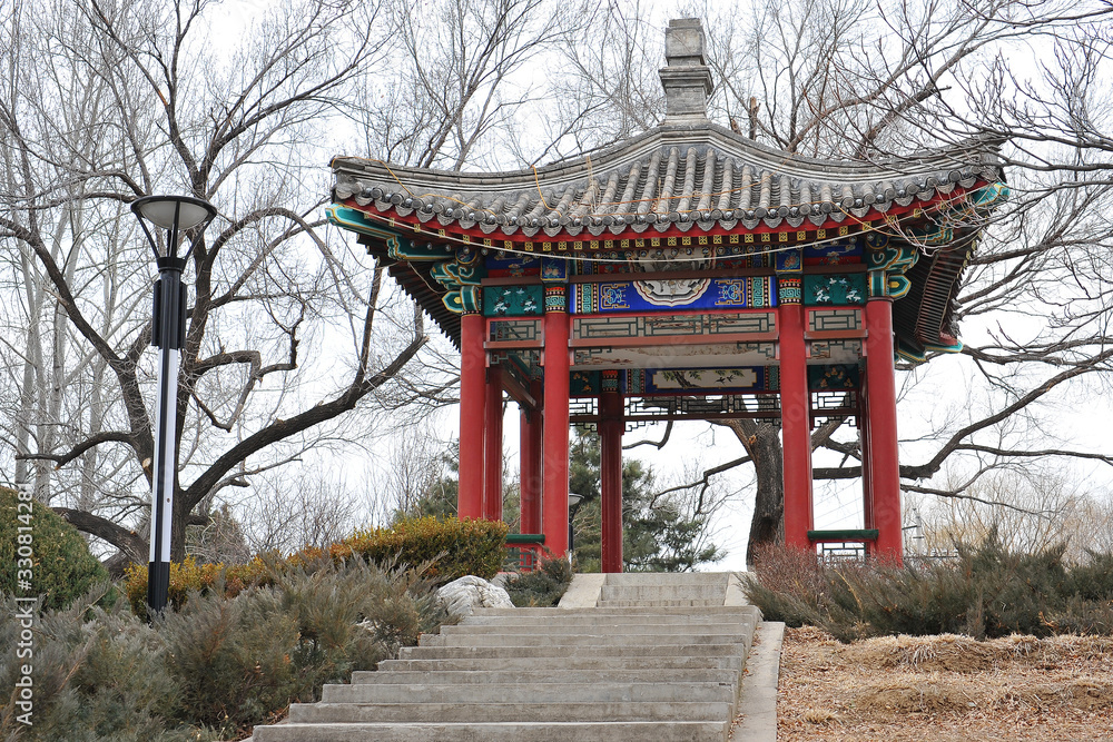 Gazebo in the national Chinese style. Gazebo in the national Chinese style.