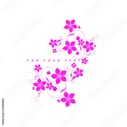 abstract floral background with flowers