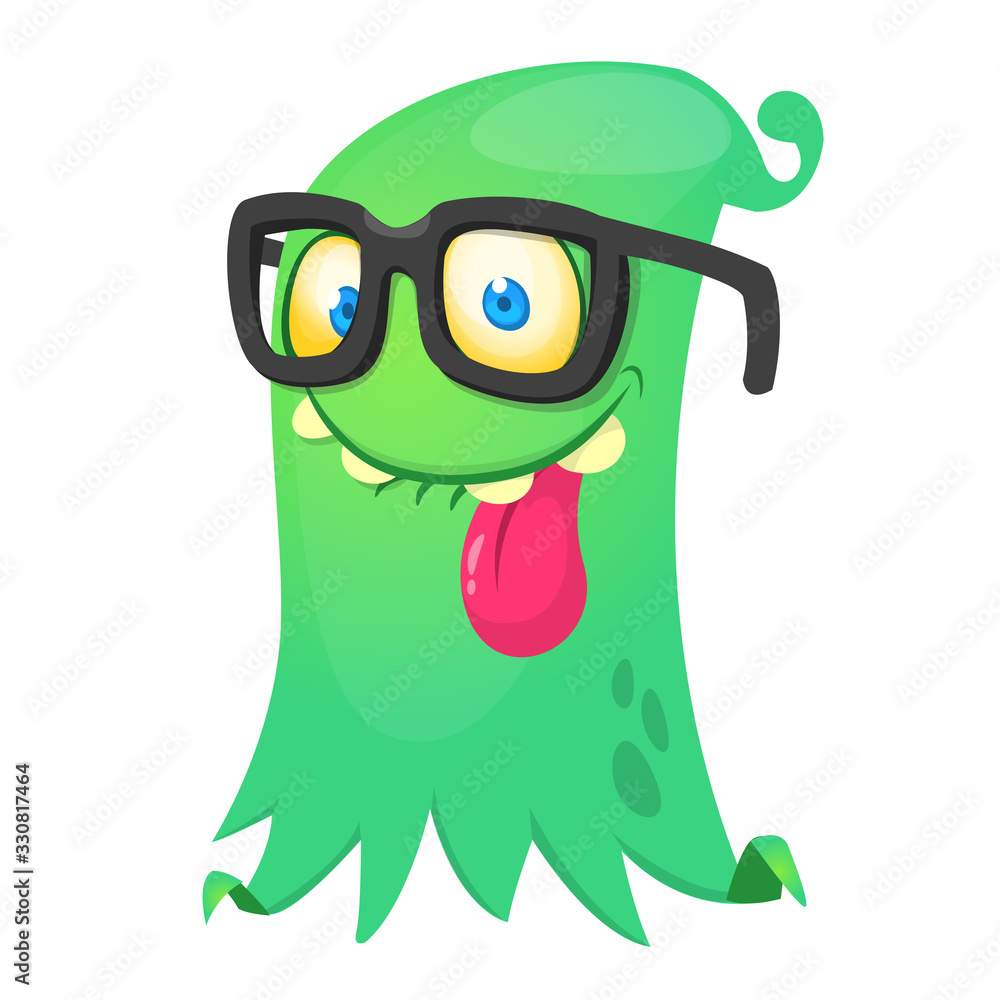 Funny cartoon monster. Vector Halloween illustration. Funny cartoon monster. Vector Halloween illustration.