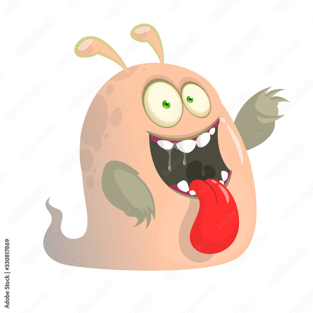 Fototapeta premium Funny cartoon monster. Vector Halloween illustration.