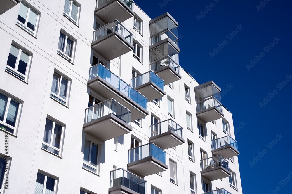 Modern and new apartment building. Multistoried modern, new and stylish living block of flats. Modern and new apartment building. Multistoried modern, new and stylish living block of flats.