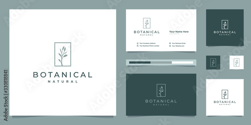 elegant botanical logo design emblem, symbol for beauty, health, and nature