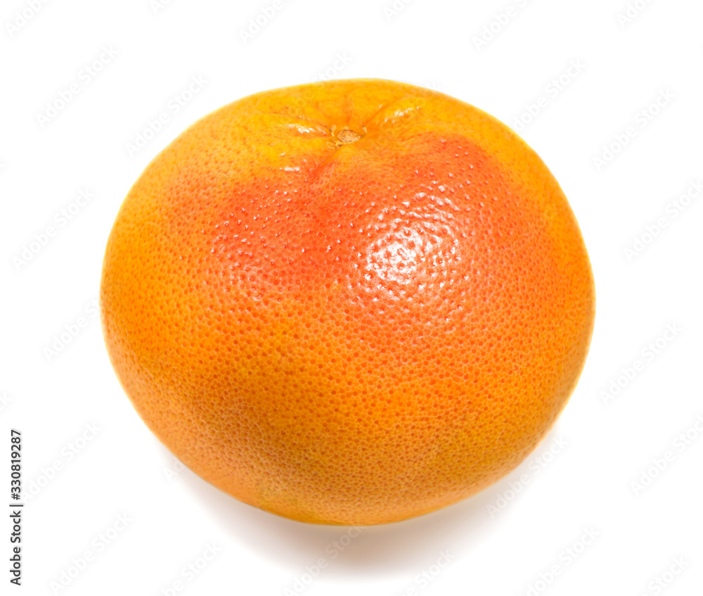 Grapefruit on an isolated white background. Ripe juicy tropical fruit close up Grapefruit on an isolated white background. Ripe juicy tropical fruit close up