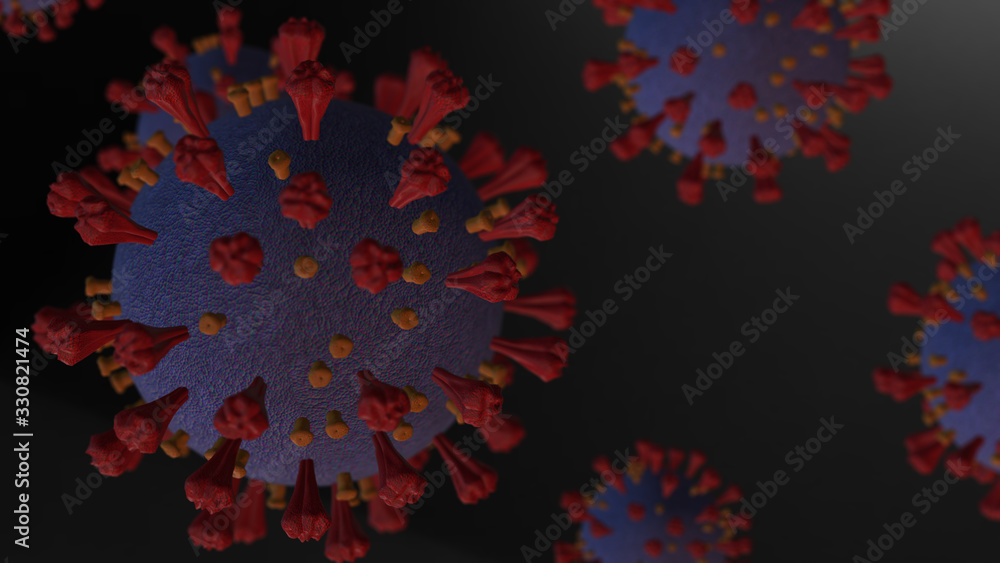 Coronavirus 2019-nCov novel coronavirus concep, 3d rendering Coronavirus 2019-nCov novel coronavirus concep, 3d rendering