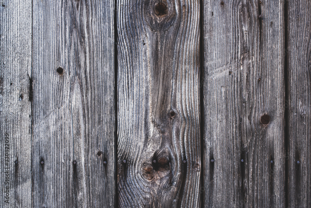 Naklejka premium Dark wood texture background surface with old natural pattern. 