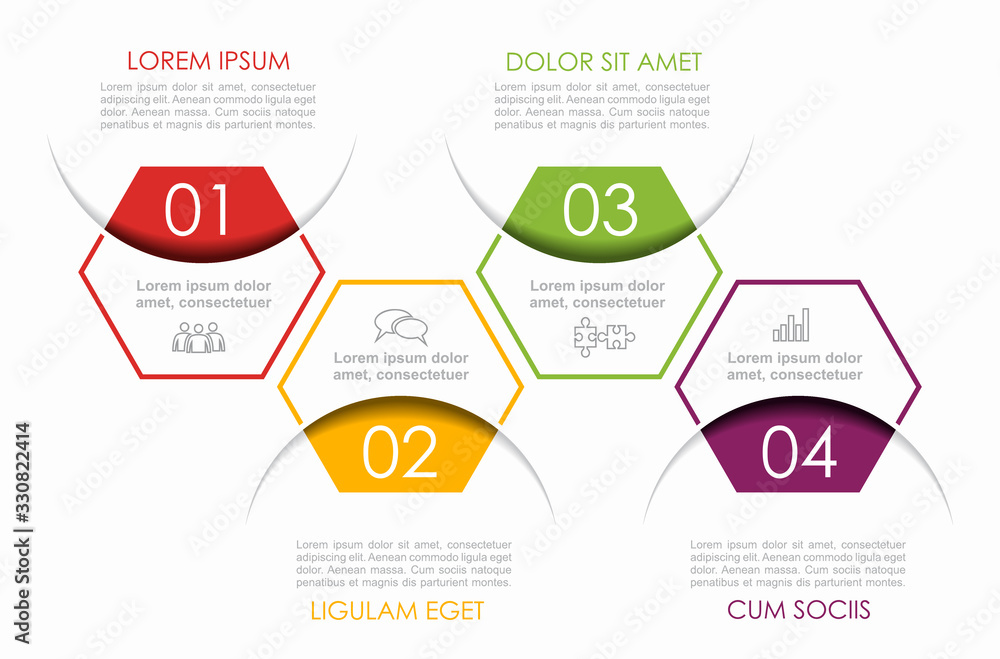 Fototapeta premium Infographic design template with place for your data. Vector illustration.