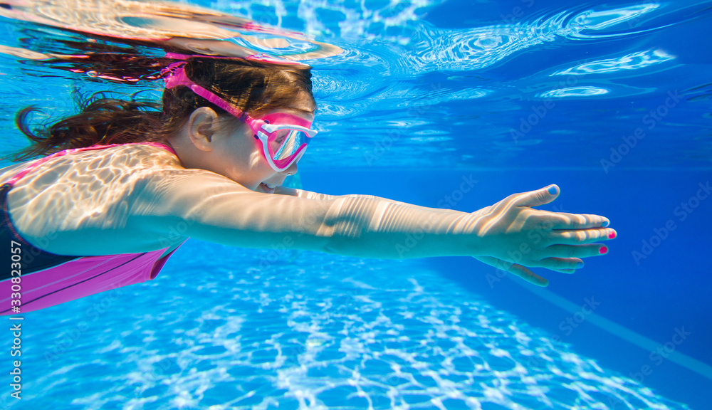 girl in swimming pool