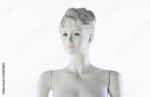 mannequin head isolated on white background