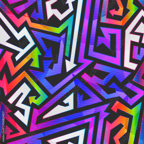 Rainbow color graffiti pattern