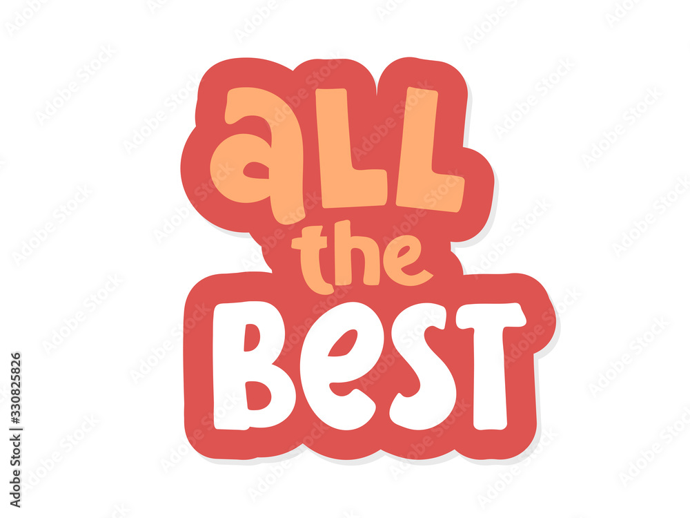 Hand Drawn Lettering Wishes All The Best For Print Card Poster We