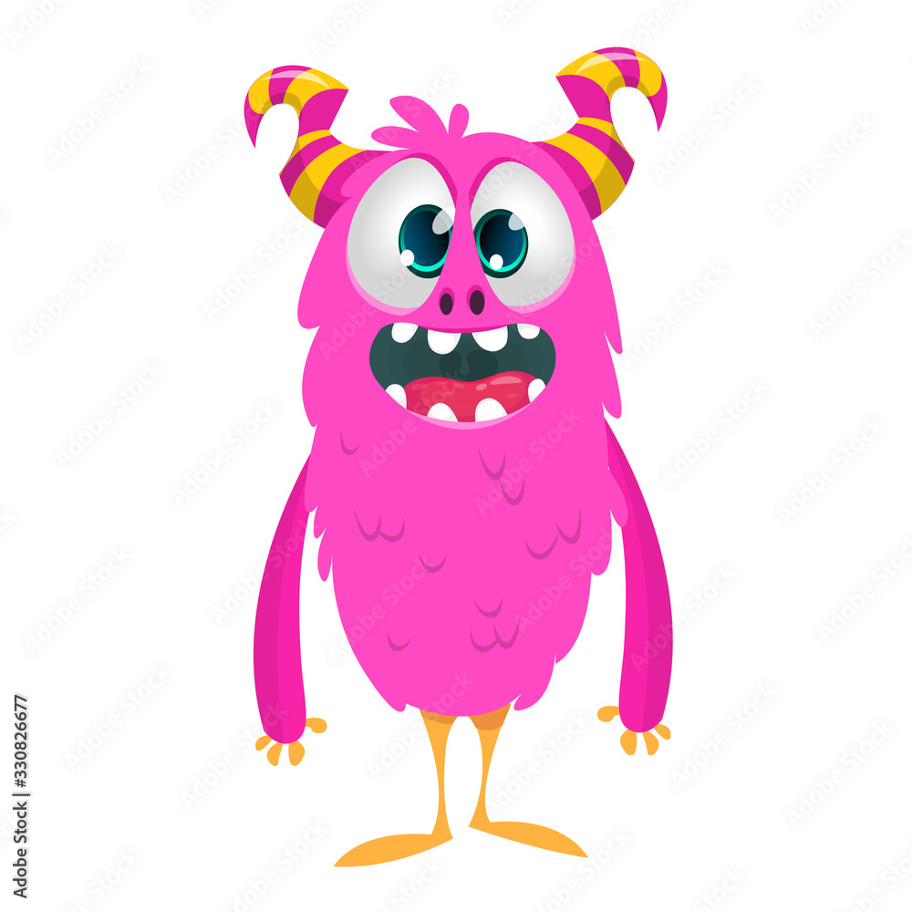Funny cartoon monster. Vector Halloween illustration. Funny cartoon monster. Vector Halloween illustration.