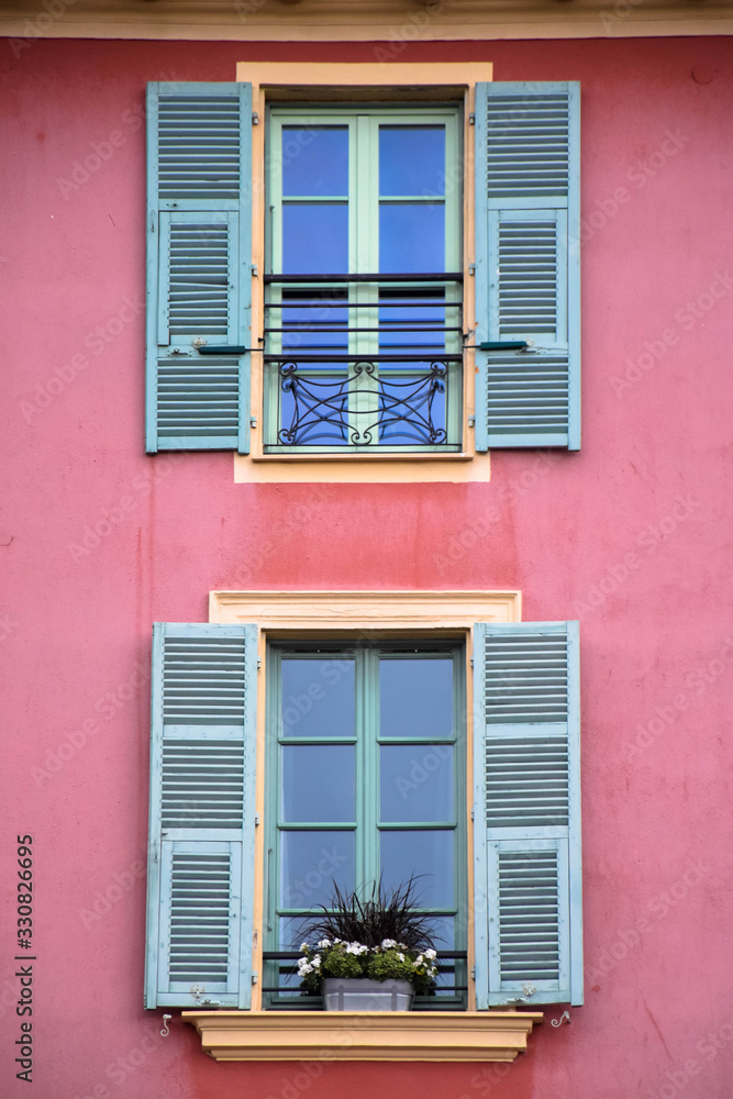 house facade with windows