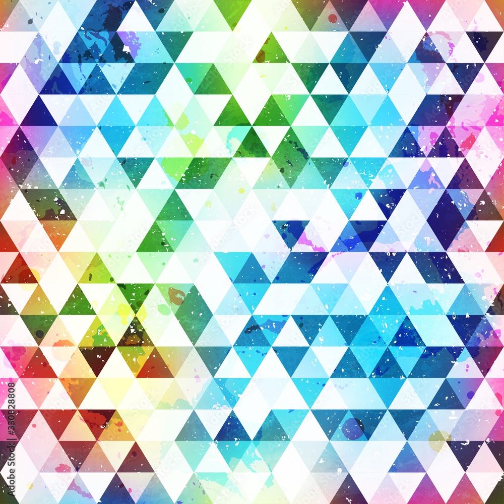 grunge triangle seamless pattern