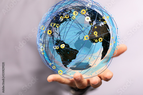 Structure of world economy  communication network..