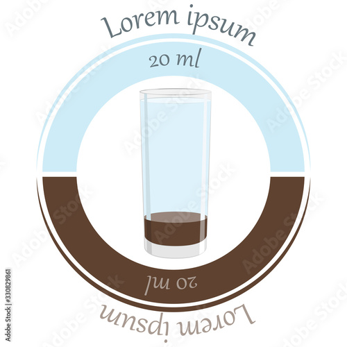 Three ingredients in cocktail Mint julep. Vector illustration