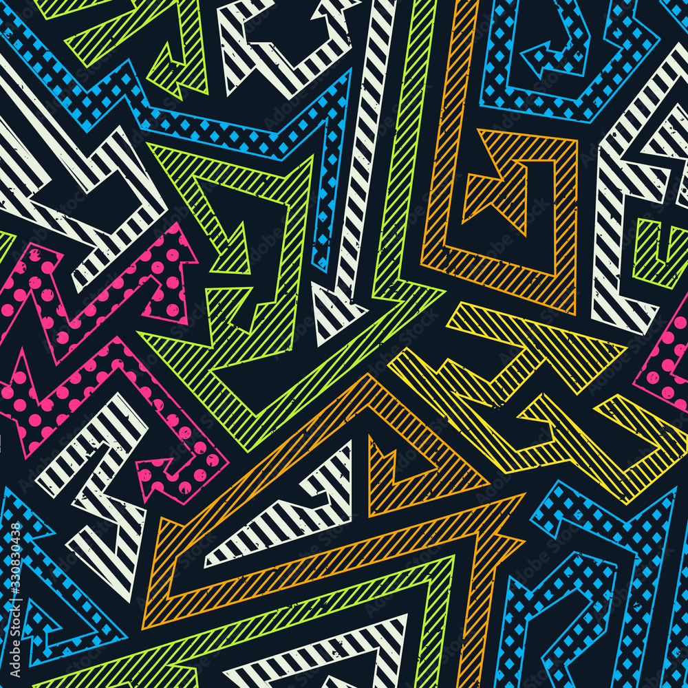 Colored geometric seamless pattern Colored geometric seamless pattern