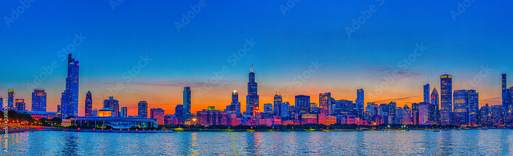 Chicago Skyline from the Shedd