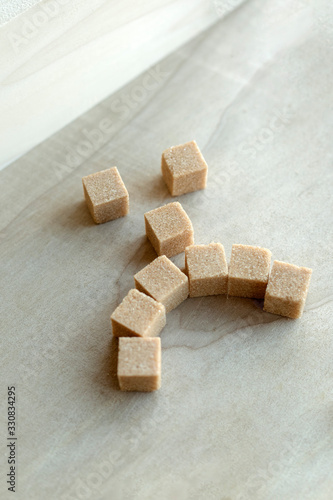 sad face brown sugar cubes