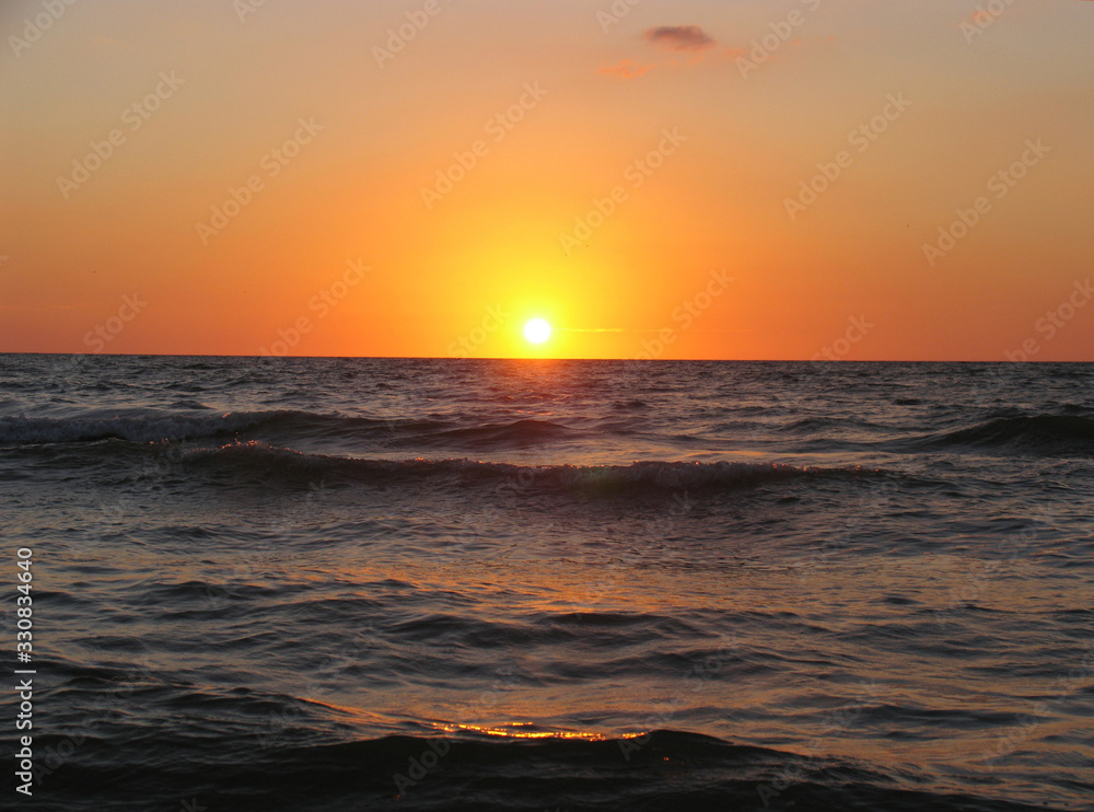 Sunset, Gulf of Mexico, San Marco, Florida, USA